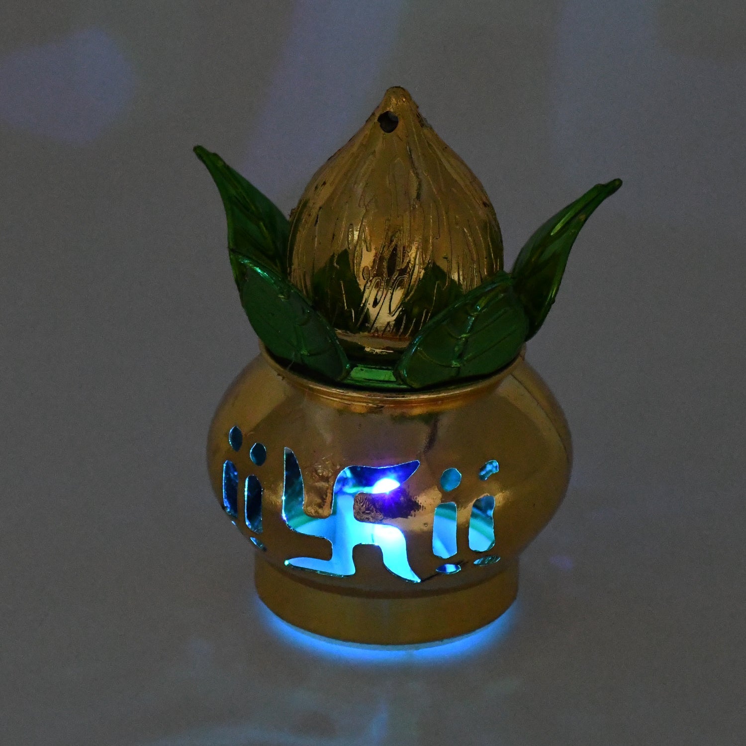 Pooja Mandir LED Kalash with Gold Finish Pooja Mandir LED Kalash with Gold Finish